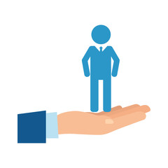 hand with man team work