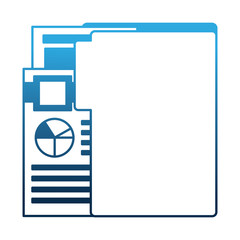 folder with documents files of statistics graphic