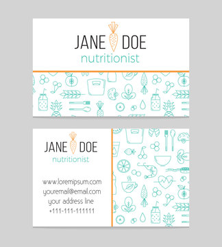 Dietitian or Nutritionist business card template