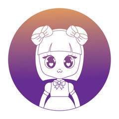 cute asian girl design