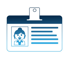 badge ID document isolated icon