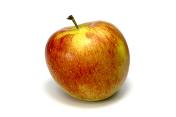 Frischer Roter Apfel isoliert auf weißen Hintergrund
