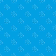 Question sign inside open box pattern vector seamless blue repeat for any use