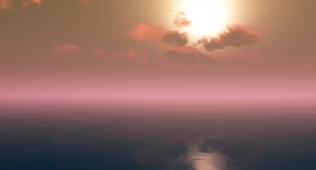 Beautiful sea and sky at sunset