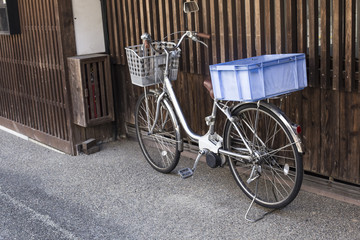 Bicycle in front of old Japan house