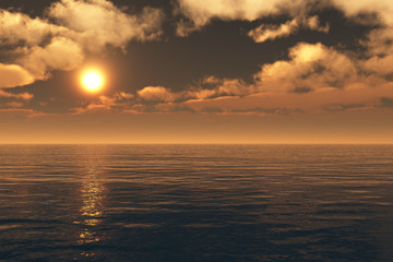 Beautiful sea and sky at sunset
