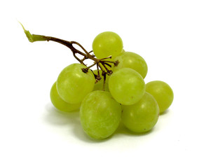 kleiner Bündel weiße Weintrauben nahaufnahme isoliert