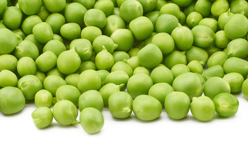 Fresh young green peas