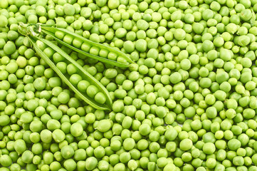 Obraz na płótnie Canvas Fresh young green peas