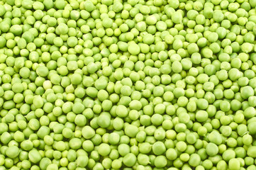 Fresh young green peas