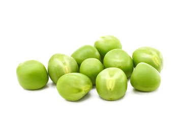 Fresh young green peas