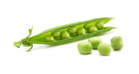 Fresh young green peas