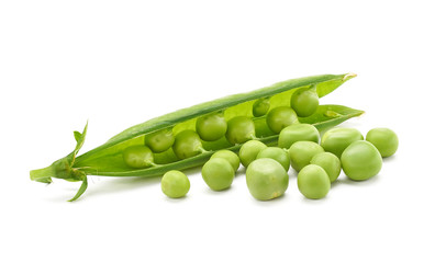Fresh young green peas