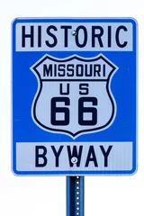 Poster Street sign with route 66 in Missouri © Moab Republic