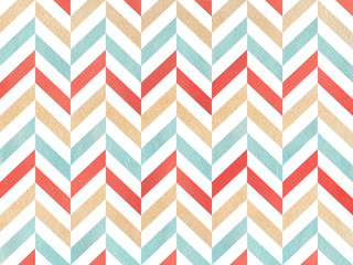 Watercolor stripes background, chevron.