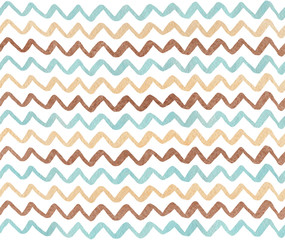 Watercolor stripes background, chevron.