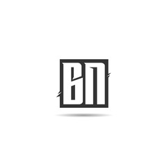 Initial Letter BN Logo Template Design