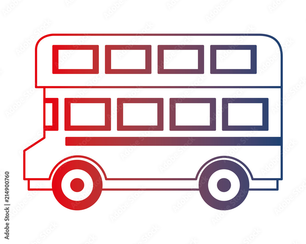 Poster bus transport great britain landmark icon vector illustration design