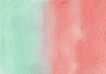 Abstract pink and green watercolor background