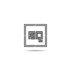Initial Letter BQ Logo Template Design