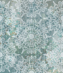 Vintage baroque pattern Vector. Beautiful ornament decor. Royal luxury texture backgrounds. Blue colors