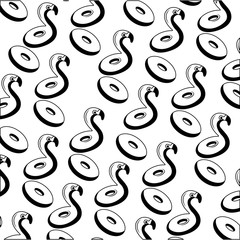 flamingo shaped float pattern icon vector illustration design