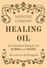 Vintage art nouveau label