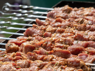 Pork Skewers On The Grill