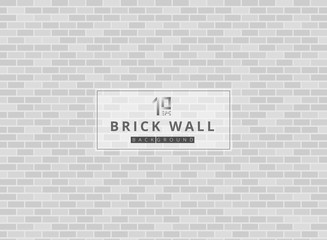 White and gray brick wall background texture.