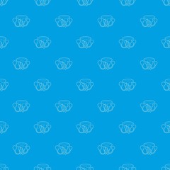 Chandelier pattern vector seamless blue repeat for any use