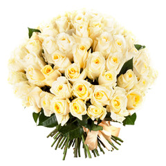 white roses bouquet isolated