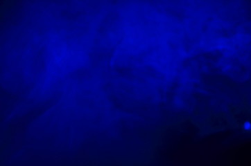 Abstract Form Blue Smoke Like Cloud Wave Effect On Black Background, Flowing