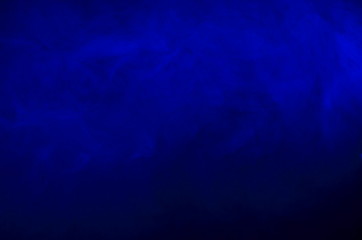 Abstract Form Blue Smoke Like Cloud Wave Effect On Black Background, Flowing