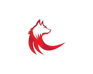 Naklejka premium Wolf Logo Template