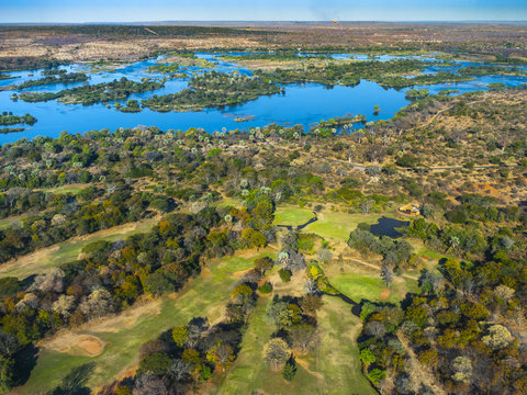 The Zambesi river in Zambia, Africa