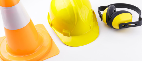 Banner Image of Hard Hat, Traffic Cone, and Earmuffs
