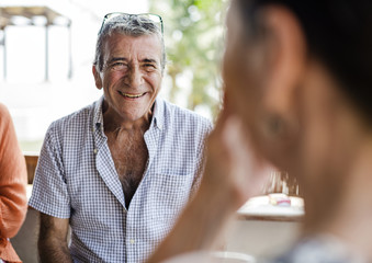 Group of senior adults talking