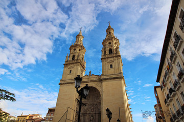 Fototapeta na wymiar Concatedral de Santa María de la Redonda, Logroño, España