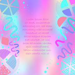 Bright Colorful Poster with Abstract Shapes