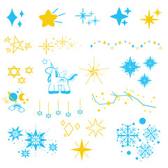 キラキラ　飾り　星　ラメ　セット