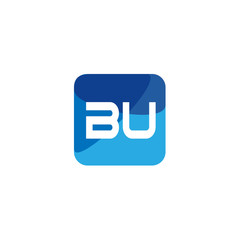 Initial Letter BU Logo Template Design