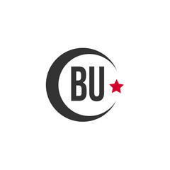 Initial Letter BU Logo Template Design
