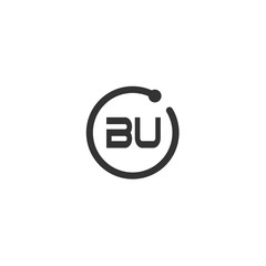 Initial Letter BU Logo Template Design