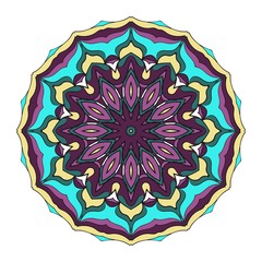 Mandala Style Vector Color Shapes. Abstract design.