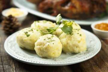 Homemade potato dumplings