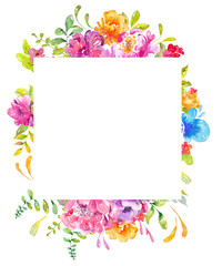 Watercolor beautiful floral design