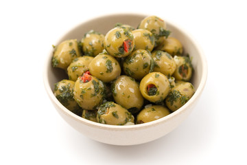 Gefüllte marinierte Manzanilla Oliven