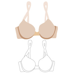 sketch of a bra