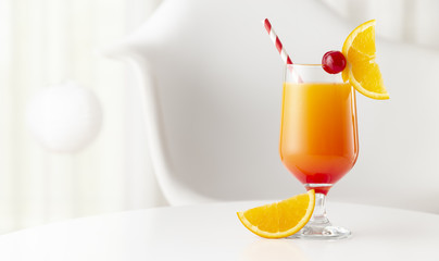 Tequila sunrise cocktail