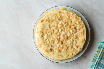 Whole Swedish Almond Cake with White Chocolate.